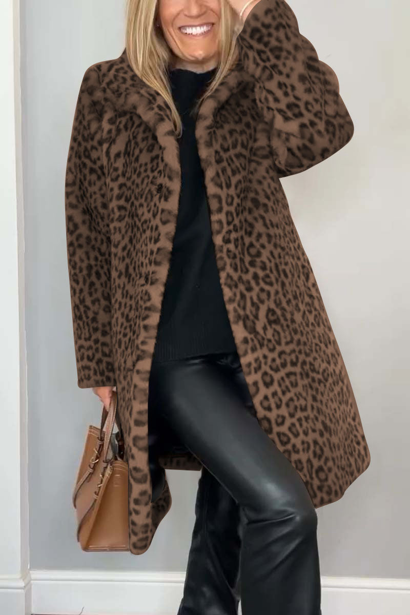 Agnes | Leopard Print Long Coat